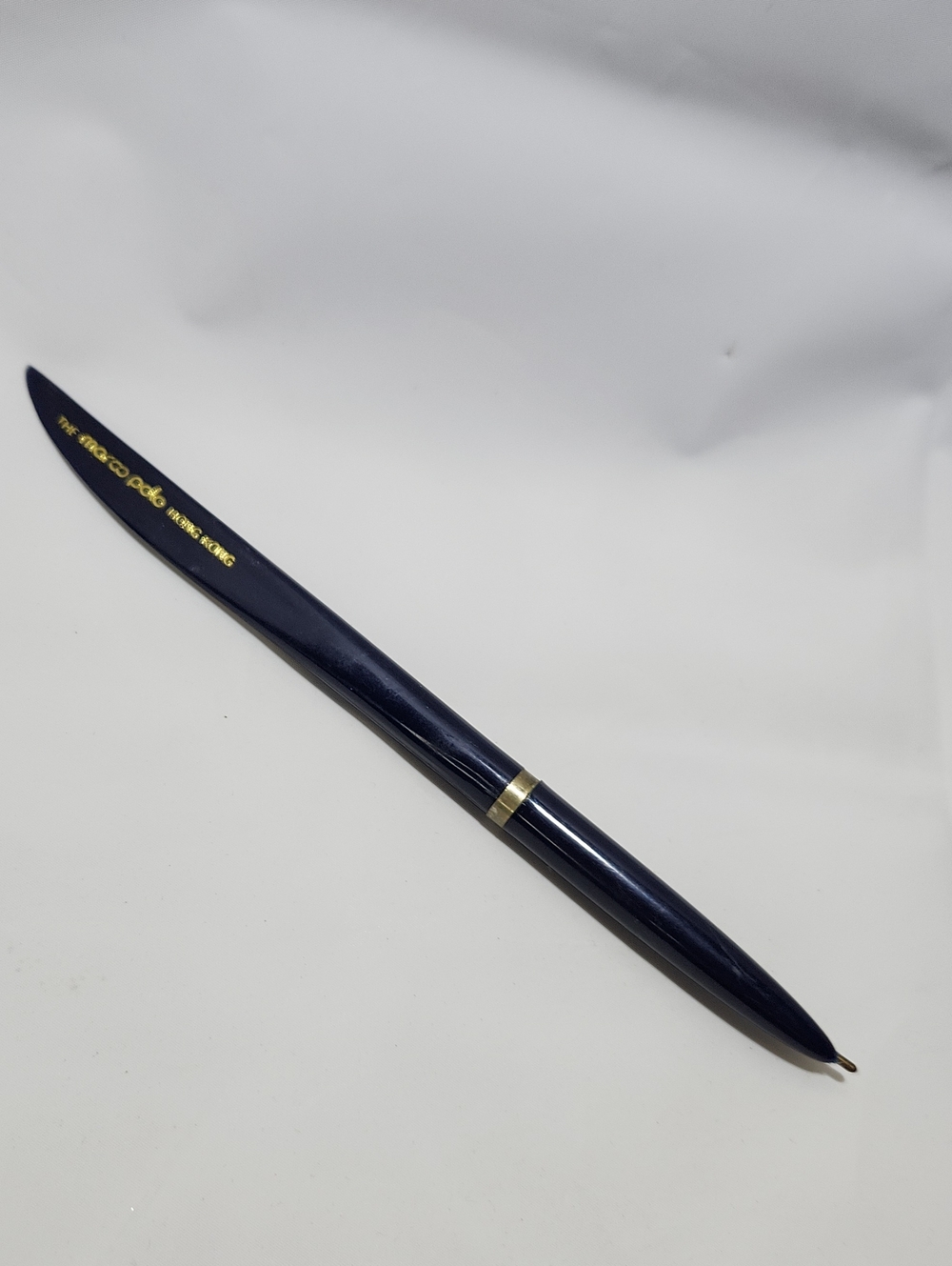 Vintage "The Marco Polo Hong Kong" Pen And Letter Opener Combo (Works!)